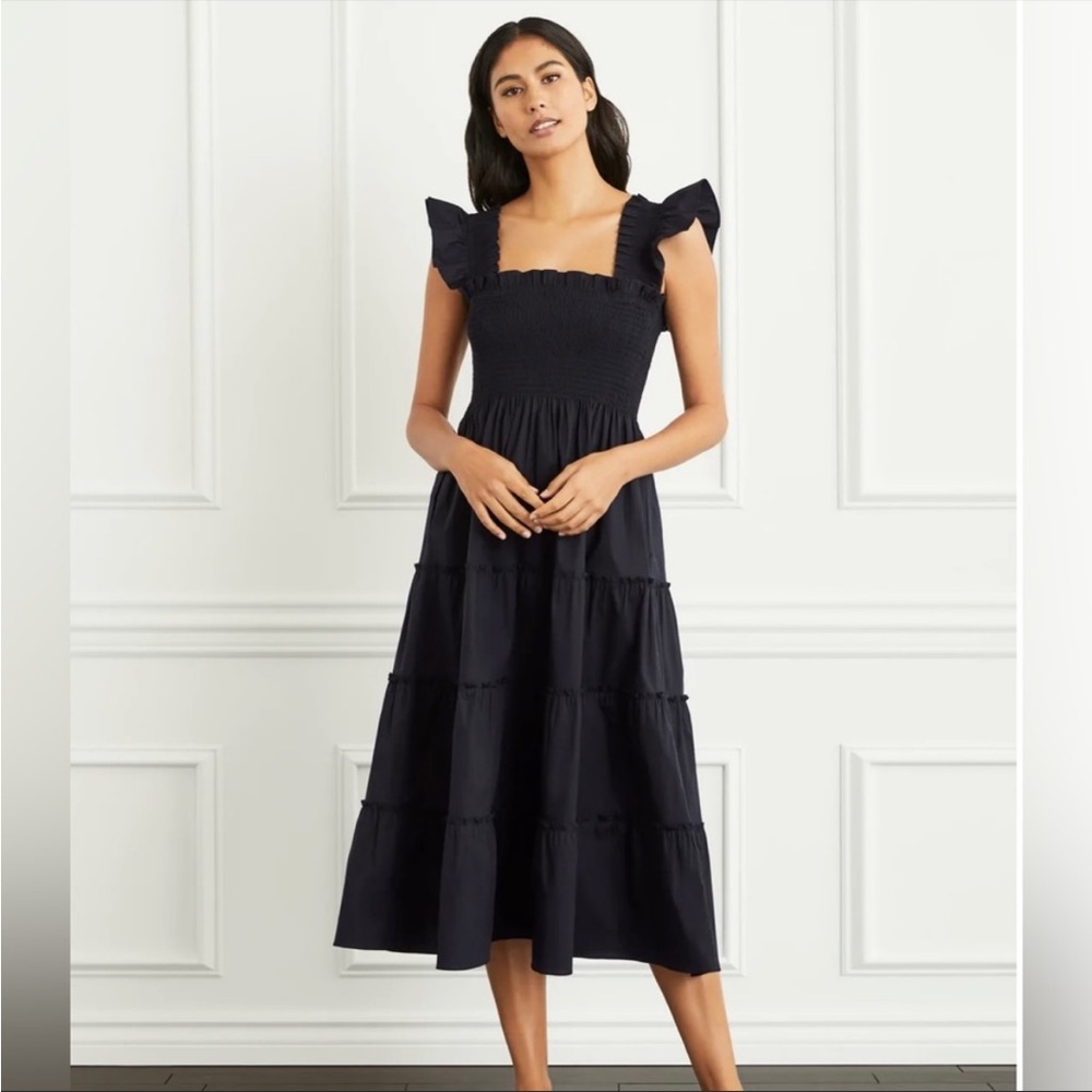 The Ellie Nap Dress - Black Poplin w/ Pocket